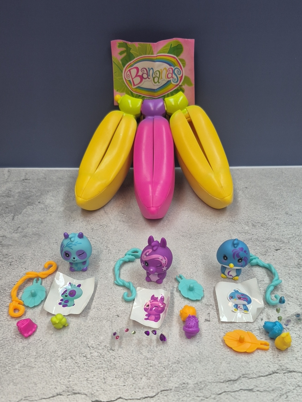 Banana's Bunches Surprise Toy Set - Yellow & Pink & Purple